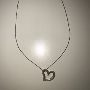Sterling Silver Open Heart Necklace